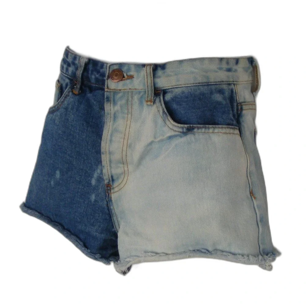 FOREVER 21 Shorts, 28, Cutoffs Color Block, Bleach - Picture 3 of 8